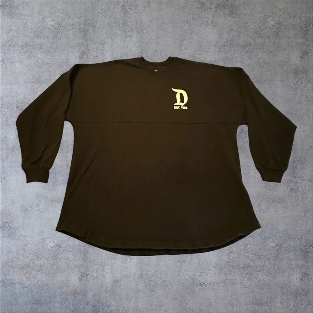 Disney Spirit Jersey Shirt Adult Large Black EST 1955 Disneyland L